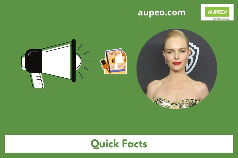 Kate Bosworth's quick facts