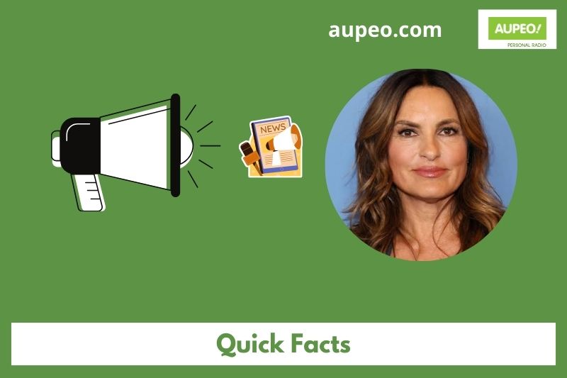 Mariska Hargitay Quick Facts