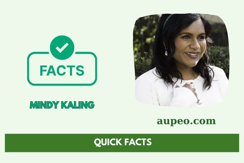 Mindy Kaling Fast Facts