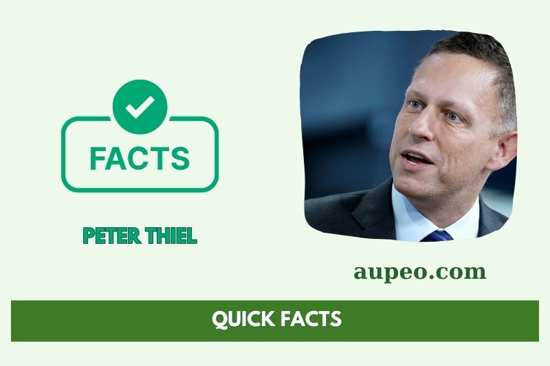 Peter Tiel Rapid facts