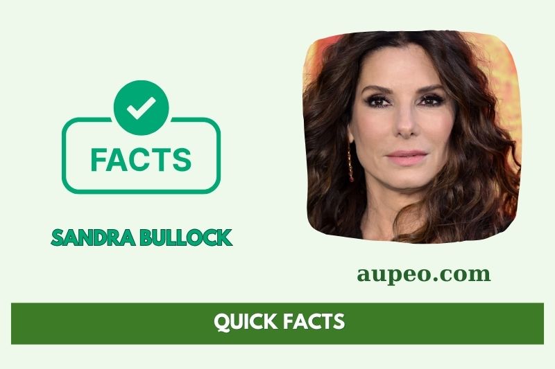 Sandra Bullock's fastest facts