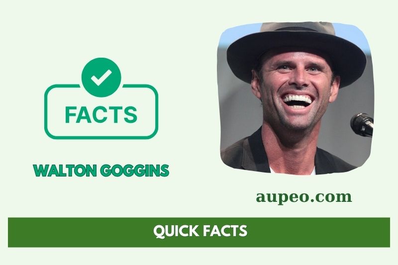 Walton Goggins Quick Facts