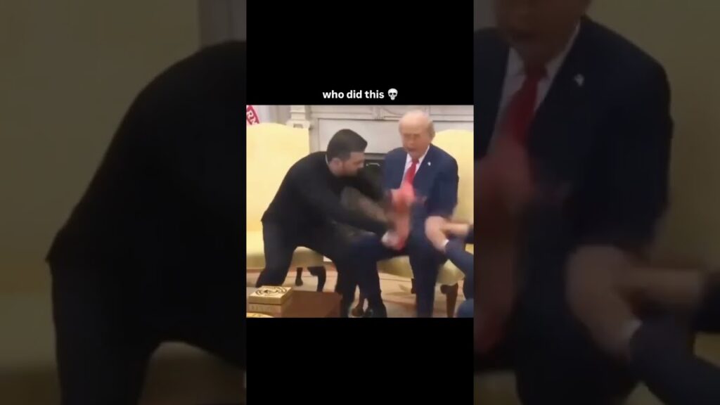 video of zelensky punching trump