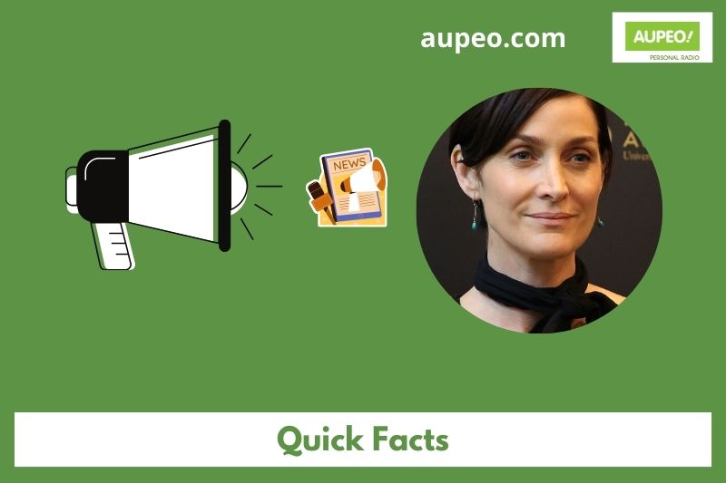 Carrie Anne Moss Fast Facts