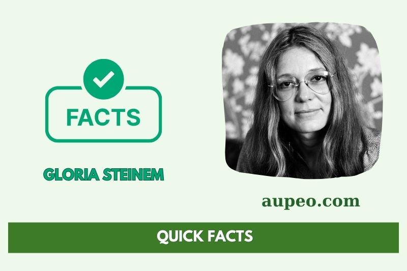 Gloria steinem fast facts