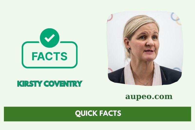 Kirsty Coventry Fast Facts