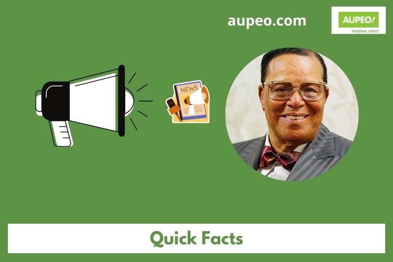 Louis Parakhan's quick facts