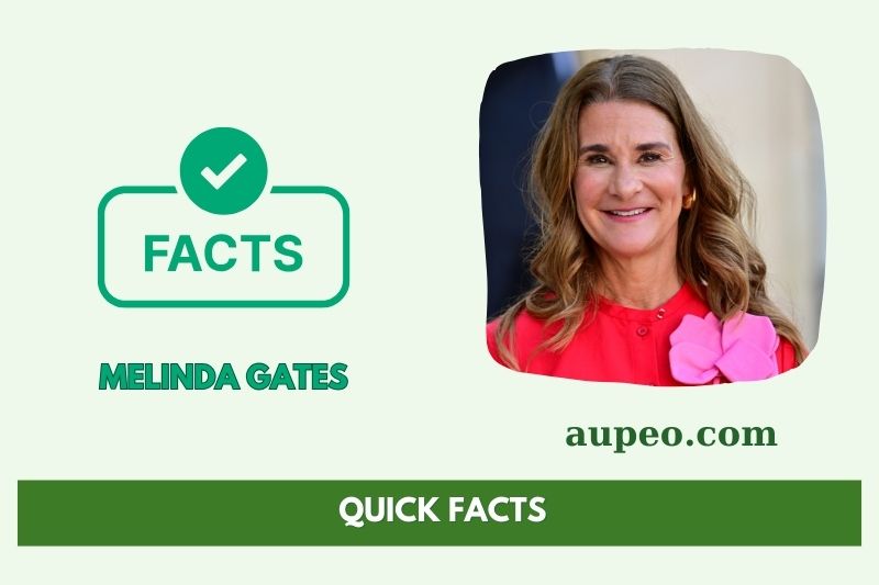 Melinda Gates Quick Facts