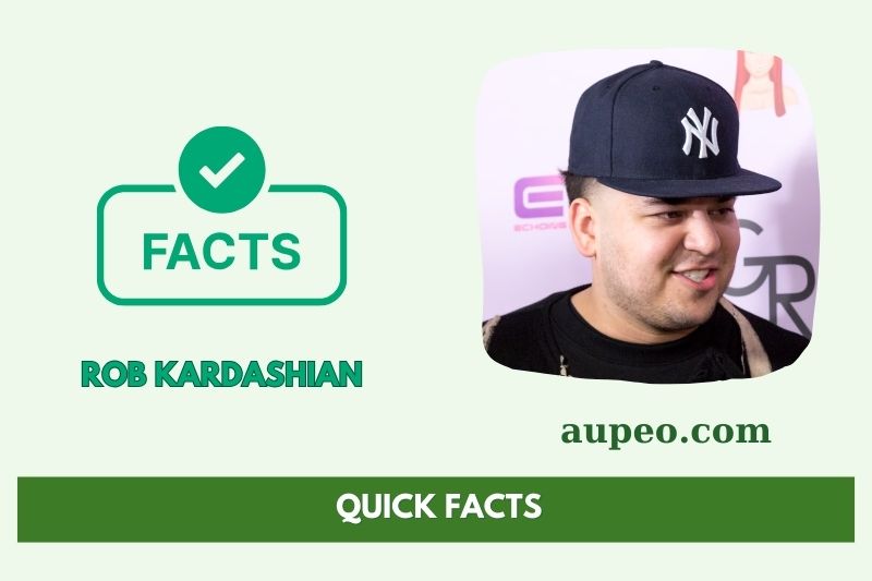 Rob Kardashian's quick facts