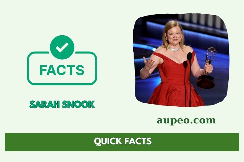 Sarah's quick facts