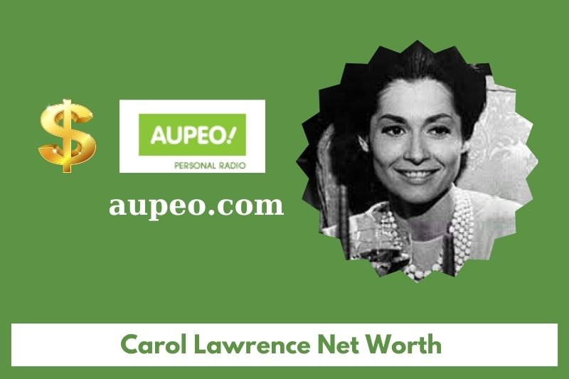 What is the net value of Carol Lawrence in 2025